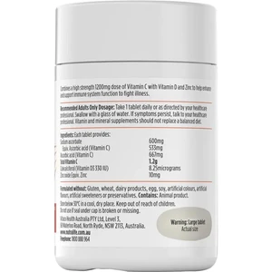 (PRE ORDER) Nutralife High Strength Vitamin C 1200mg + Vitamin D + Zinc 60 Tablets life shelf 2yrs